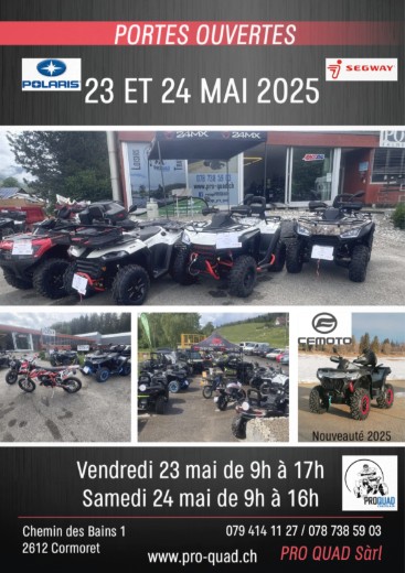 Flyer portes-ouvertes 2025 garage PRO QUAD