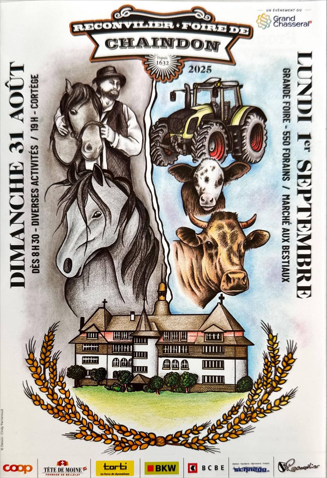 Affiche foire de Chaindon 2025